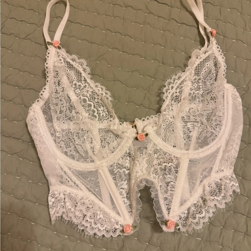 NWOT Free People Want It All Longline Underwire Bralette | XSmall | White
